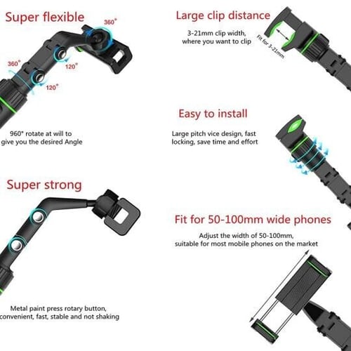 360° Multifunctional Car Phone Holder + Premium Table Mobile Stand #FREE