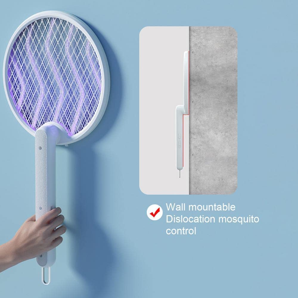 2 in 1 Mosquito Bat Killer Racket Electric Mosquito Racket Bat with UV LED Light Lamp