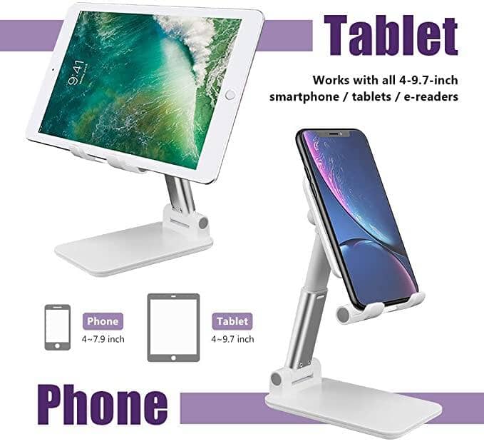 Premium Portable and Height Adjustable Mobile & Tablet Stand
