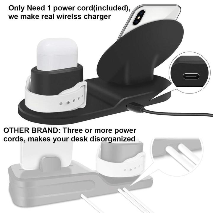 3 In 1 Fast Wireless Charger Dock Station